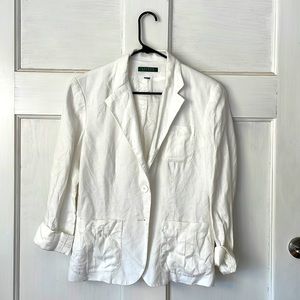 Ralph Lauren White Linen Jacket